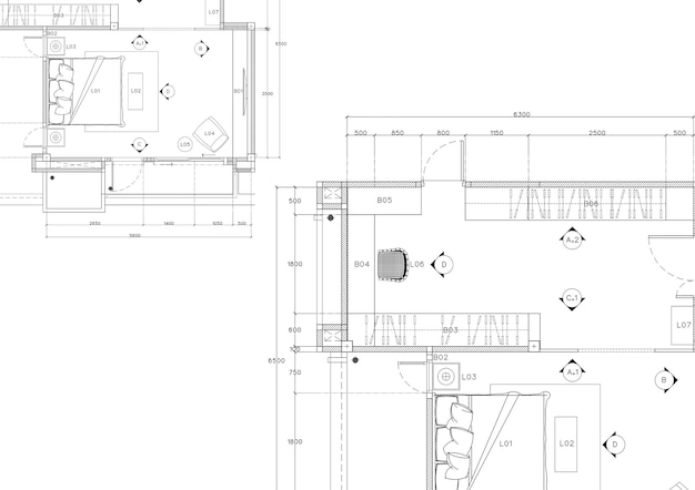 Schreiben Sie eine Blaupause für die Architektur des Gebäudes