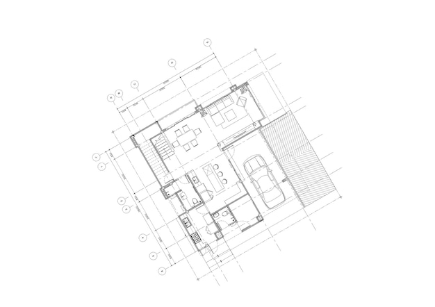 Schreiben Sie eine Blaupause für die Architektur des Gebäudes