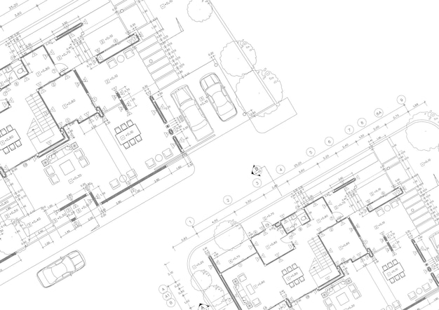 Schreiben Sie eine Blaupause für die Architektur des Gebäudes