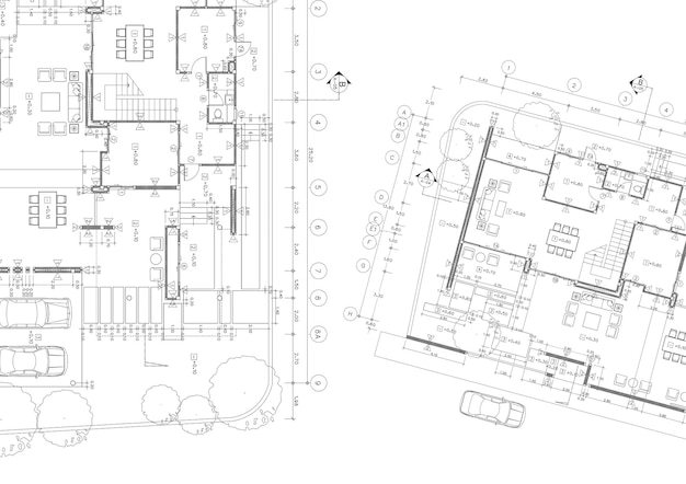 Schreiben Sie eine Blaupause für die Architektur des Gebäudes