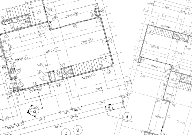 Schreiben Sie eine Blaupause für die Architektur des Gebäudes