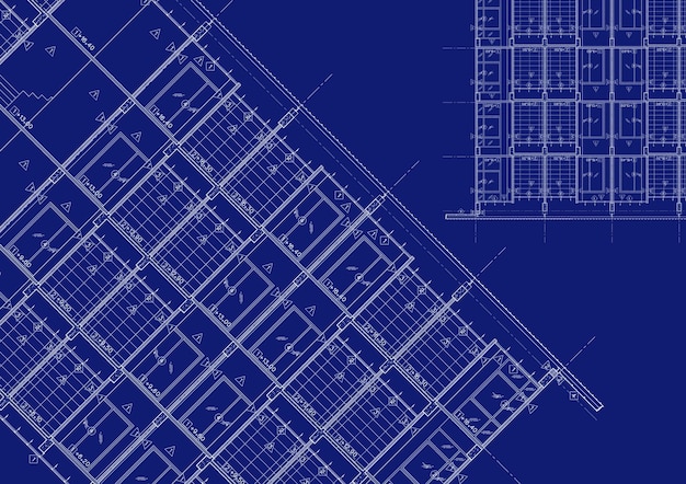 Foto schreiben sie einen architekturentwurf für das bauen