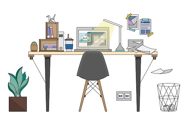 Schreibtisch png Illustration durchsichtiger Hintergrund
