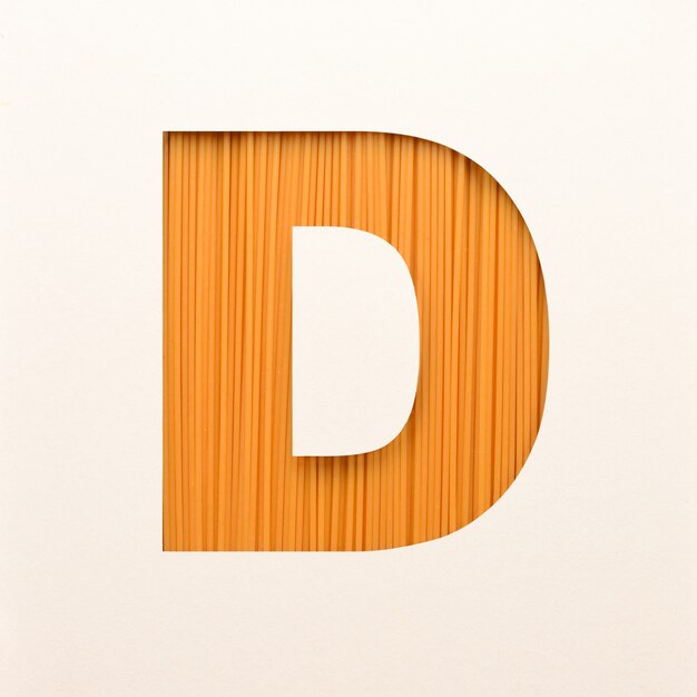 Schriftdesign, abstrakte Alphabetschrift mit Holzbeschaffenheit, realistische Holztypographie - D.