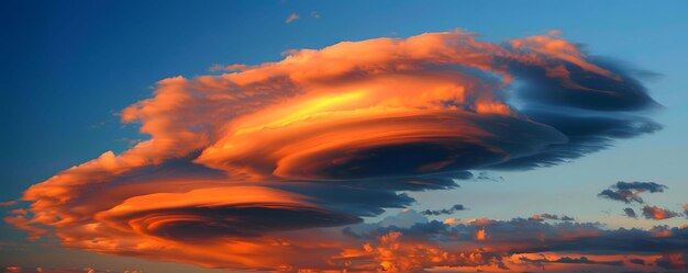 Schrillerhafte Wolkenformen beim Sonnenuntergang, plump und flauschig