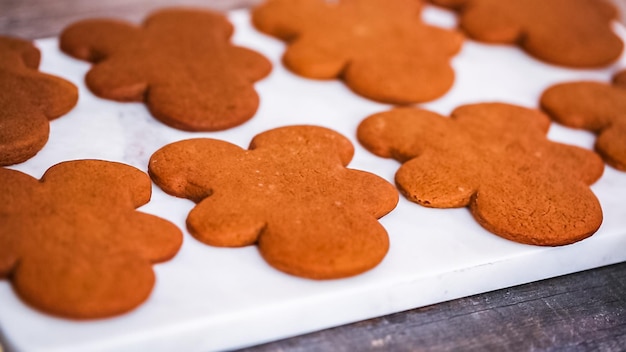 Schritt für Schritt. Lebkuchen und Zuckerplätzchen mit Royal Icing zu Weihnachten dekorieren.