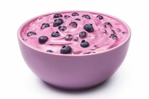 Schüssel Blueberry-Joghurt Bio-Lebensmittel Erzeugen Sie Ai