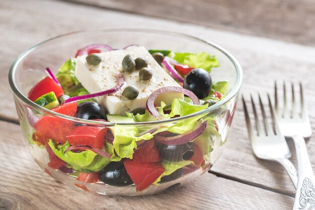 Schüssel griechischen Salat