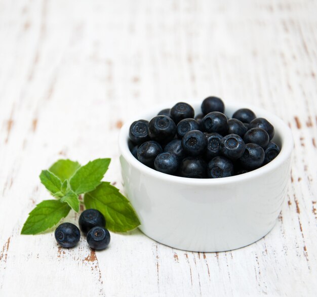 Schüssel mit Blaubeeren