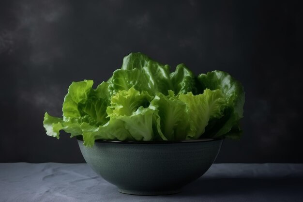 Schüssel mit grünem Salat. Erzeuge Ai