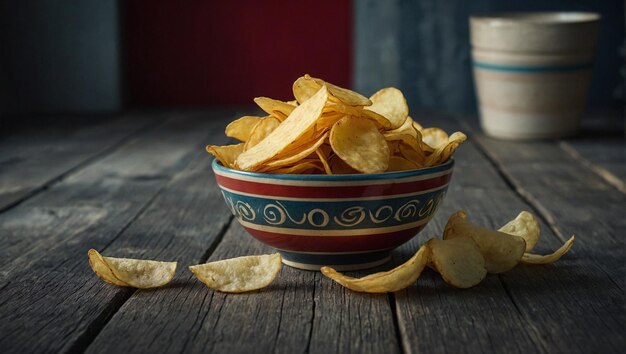 Schüssel mit Kartoffelchips