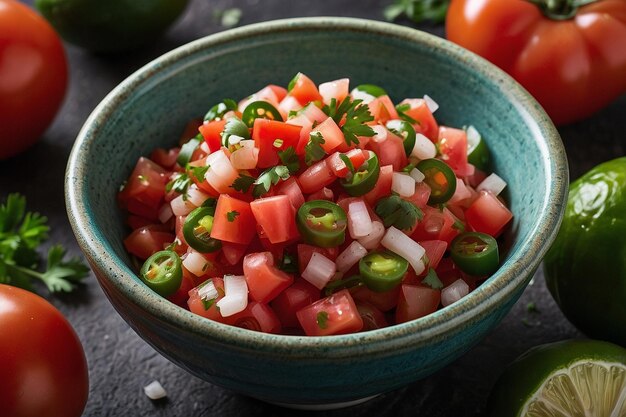 Schüssel mit Pico de Gallo Salsa