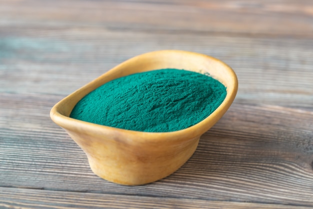 Schüssel Spirulina