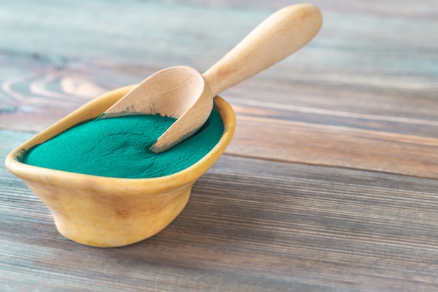 Schüssel Spirulina