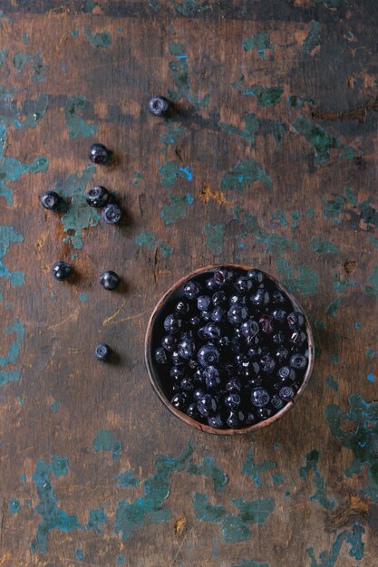 Schüssel Waldblaubeeren