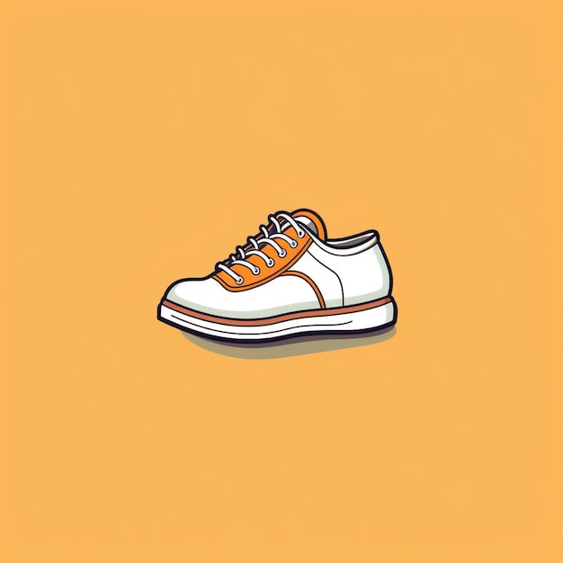 Schuh-Logo-Vektor einfache flache Farbe