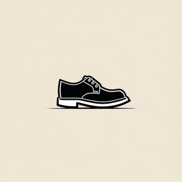 Schuh-Logo-Vektor einfache flache Farbe