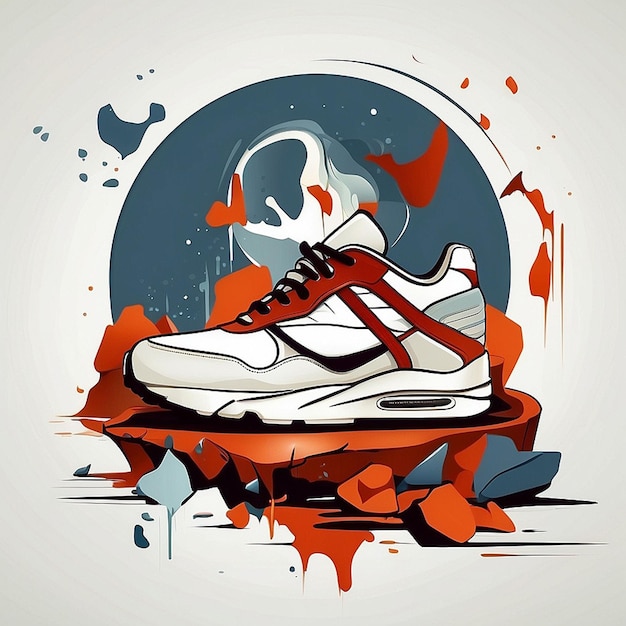 Foto schuhthema vector tshirt design erstellt mit ki