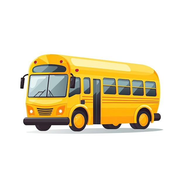 Schulbus-Vektorillustration isoliert auf weißem Hintergrund