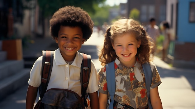 Schulkinder zurück ins Klassenzimmer der Schüler