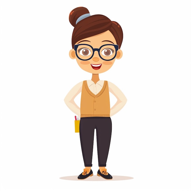 Schullehrerbildung Wissen Illustration Happy Concept Design Vektor Klassenzimmerbuch