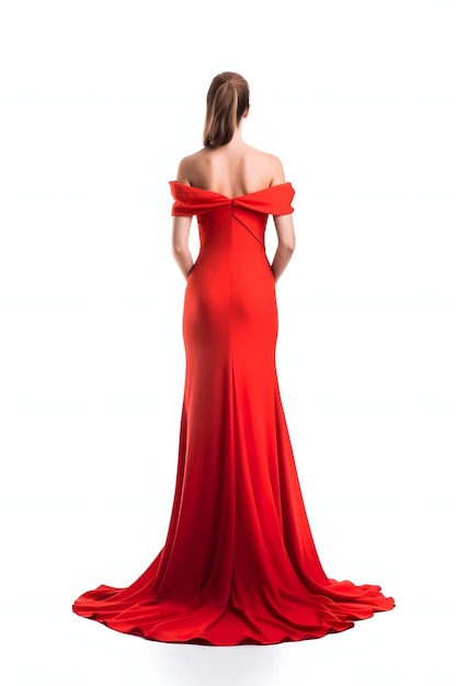 Schulterfreies rotes Kleid