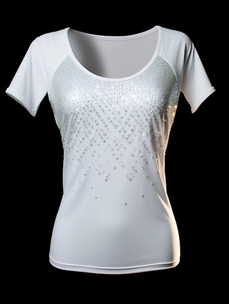 Schulterfreies T-Shirt mit Strassverzierungen von Glamorous Co. Sauberes, weißes Fotoshooting-T-Shirt