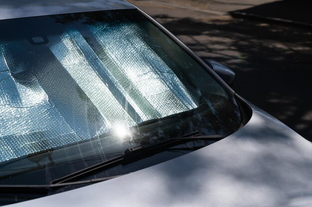 Windschutzscheibe Des Autos Mit Schutz Reflektierender