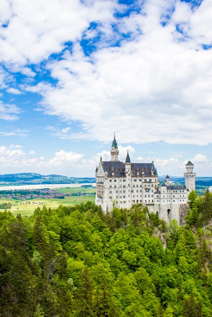 Foto schwangau, alemanha - 05/12/2018: castelo de neuschwanstein