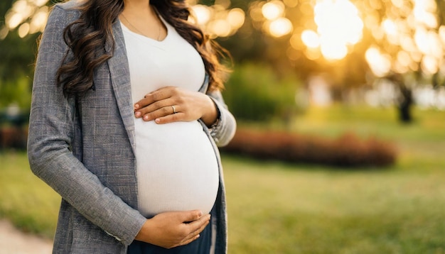 Schwangere Frauen feiern die Schönheit und Erwartung eines neuen Lebens mit Schwerpunkt auf Mutter