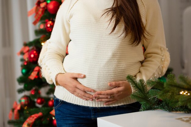 Schwangeres Mädchen Die Mutter erwartet einen Jungen, der in 1 Monat geboren werden soll