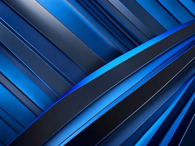 Schwarz-blauer abstrakter moderner Hintergrund für Design. Dunkle geometrische Form, 3D-Effekt, diagonale Linien