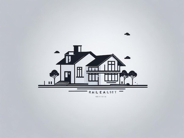 Foto schwarz-goldener anfangsbuchstabe m immobilien-logo-bild auf weißem hintergrund, flaches vektor-logo-design