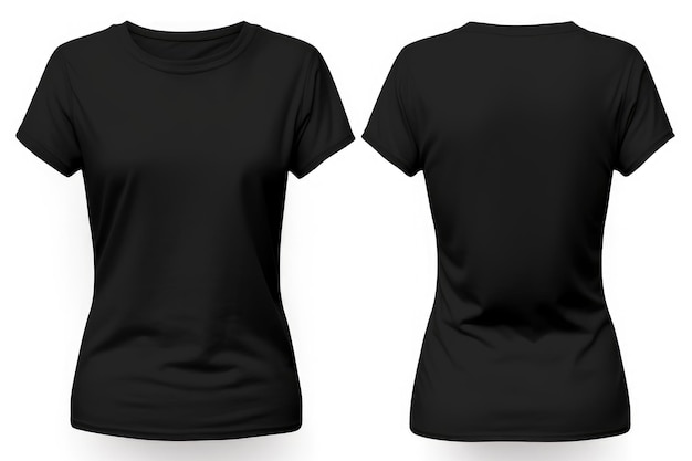 Schwarz-leere Frauen-T-Shirt-Mockup