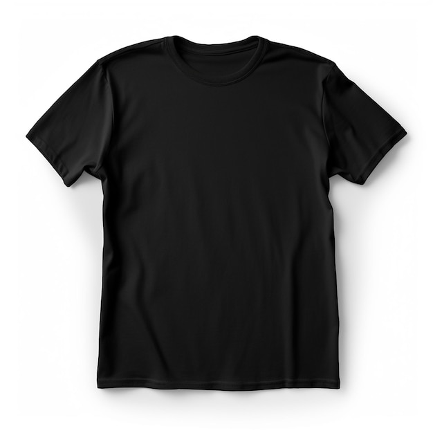 Foto schwarz t-shirt-mockup-material