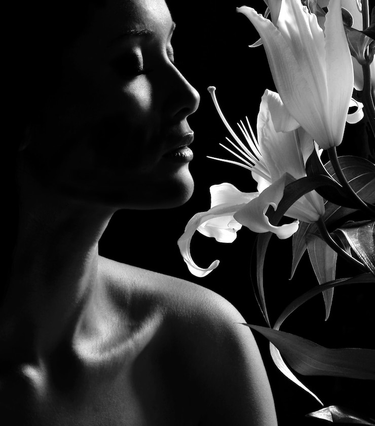 Foto schwarz und blume