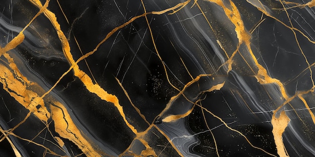 Schwarz- und Goldmarmor-Textur-Design