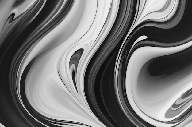 Schwarz-Weiß 4K-Textur Minimal saubere moderne Tapete Perfekter Hintergrund mit abstrakter Flüssigkeit