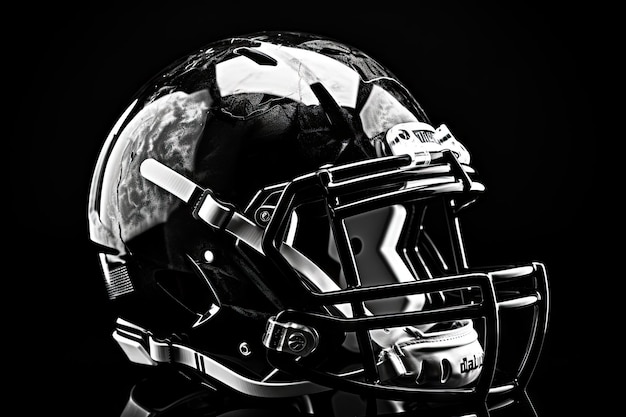 Schwarz-weiße Silhouette eines Football-Helms