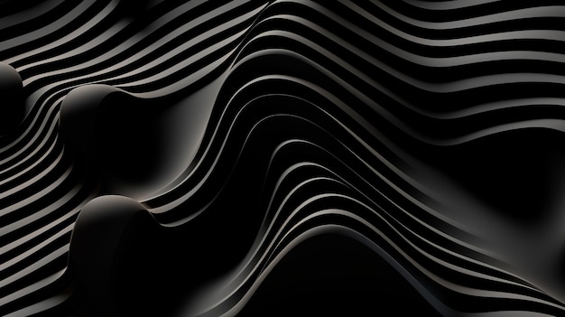 Schwarz-weißer abstrakter Wellen-Hintergrund
