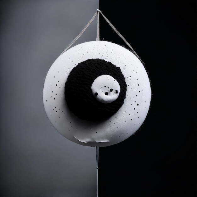 Schwarz-weißer abstrakter Yin-Yang-Stil