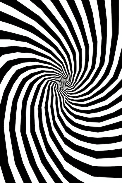 Foto schwarz-weißer hypnotischer spiralhintergrund optische täuschung