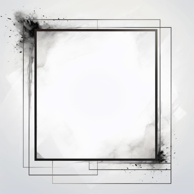 Foto schwarz-weißer quadratischer rahmen auf weißem hintergrund