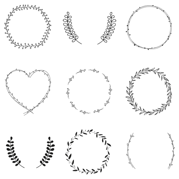 Schwarzblattrahmen-Set durchsichtig png
