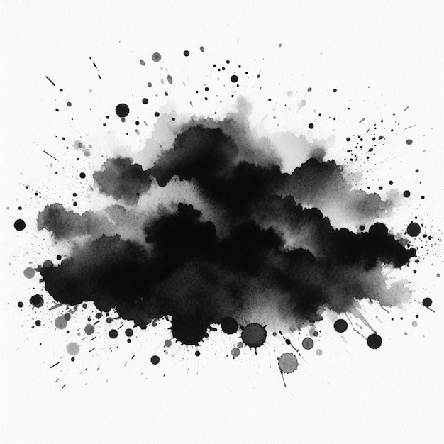 schwarze Aquarell-Splitter