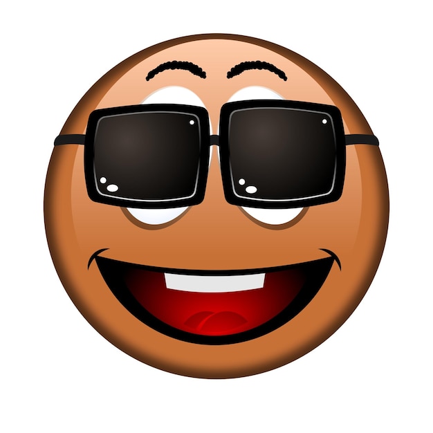 Schwarze Emoji-Emoticon-Sonnenbrille