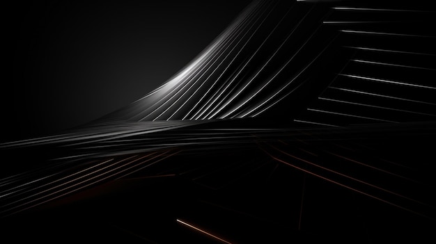 Schwarze Hintergrundlinien Design futuristisches Element 8k