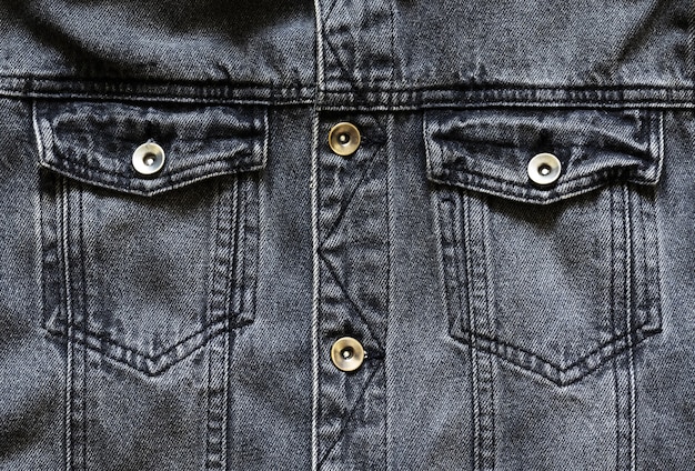 schwarze Jeansjacke