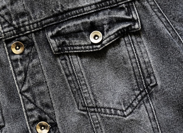 schwarze Jeansjacke