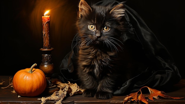 schwarze katze halloween tapete